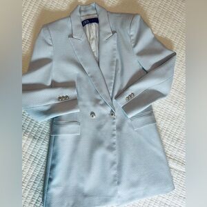 Light Blue Zara Blazer, Oversized Blazer